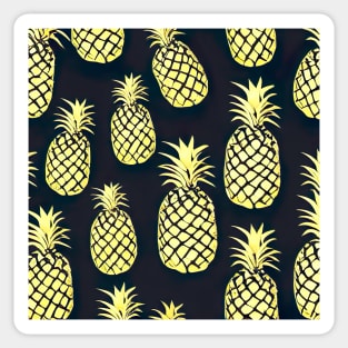 Golden pineapple pattern Sticker